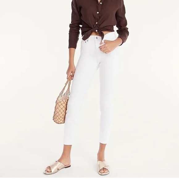 J. Crew NWT High Rise Toothpick Skinny Jeans in White Size 35T - Picture 1 of 11